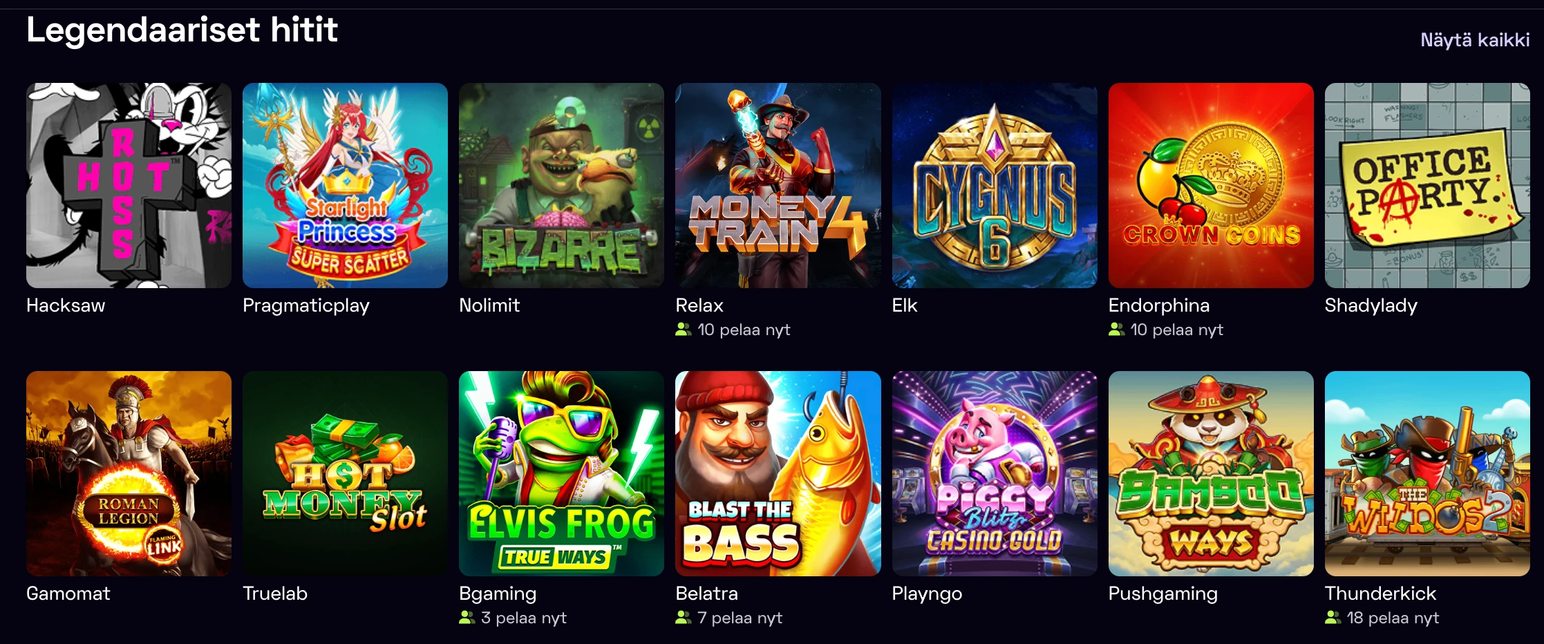 Immerion game selection